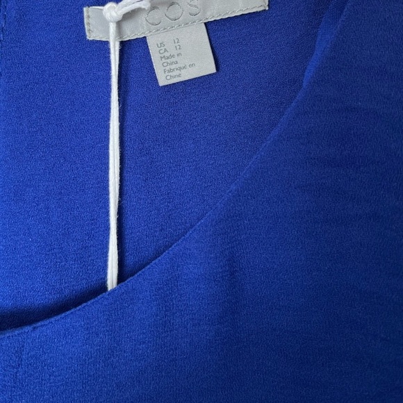 🆕 COS Long Sleeve Top w Layered Front Panels & Zip Back. - Picture 8 of 11